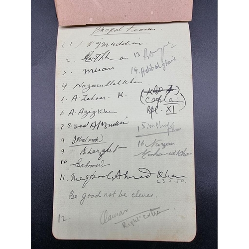 225 - AUTOGRAPH ALBUM: mid-20thc autograph album, to include 1951 Indian hockey teams including Balbi... 