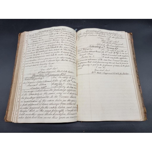 229 - INLAND REVENUE, GRAVESEND: mss letterbook from the Inland Revenue at Gravesend, Maidstone Kent, circ... 