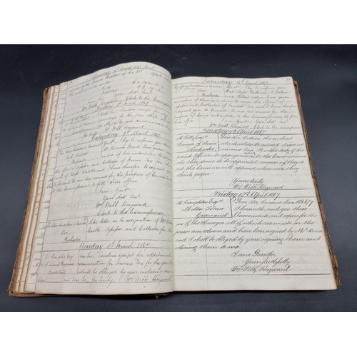 229 - INLAND REVENUE, GRAVESEND: mss letterbook from the Inland Revenue at Gravesend, Maidstone Kent, circ... 