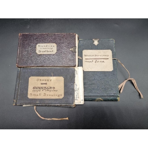 230 - SCOTLAND: three mid-19thc notebooks containing sketches of the west coast of Scotland, Orkney, Iona,... 