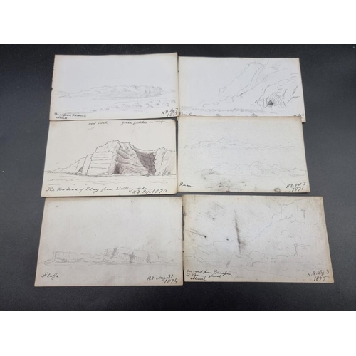 230 - SCOTLAND: three mid-19thc notebooks containing sketches of the west coast of Scotland, Orkney, Iona,... 