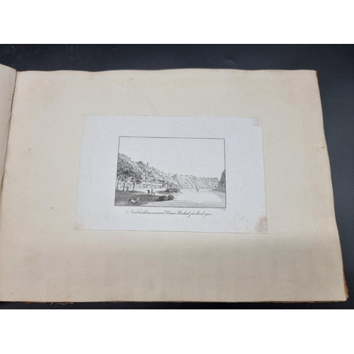 234 - SCRAP ALBUM: a mid-19thc album containing pasted in prints, engravings, a few drawings and wate... 