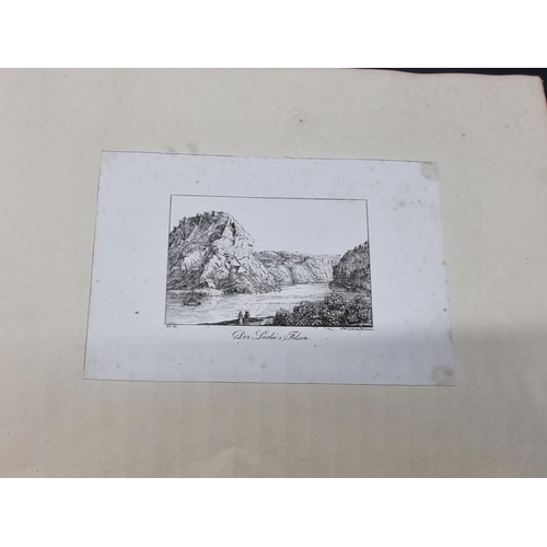 234 - SCRAP ALBUM: a mid-19thc album containing pasted in prints, engravings, a few drawings and wate... 