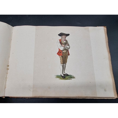 234 - SCRAP ALBUM: a mid-19thc album containing pasted in prints, engravings, a few drawings and wate... 