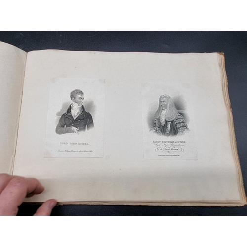 234 - SCRAP ALBUM: a mid-19thc album containing pasted in prints, engravings, a few drawings and wate... 