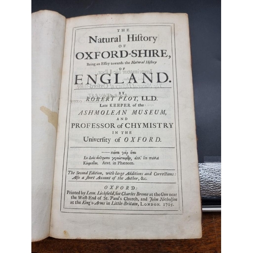 24 - PLOT (Robert): 'The Natural History of Oxford-shire, being an essay towards the natural history of E... 