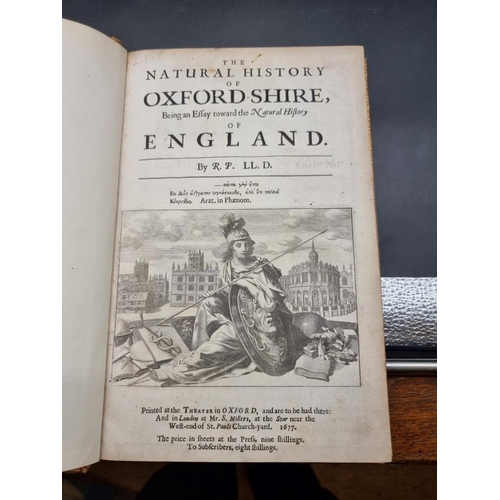 24 - PLOT (Robert): 'The Natural History of Oxford-shire, being an essay towards the natural history of E... 