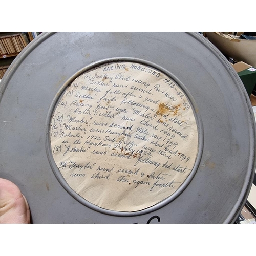 244 - FILM REELS: a group of nine cased 16mm film reels, captioned titled to include 'Hong Kong to S.Afric... 