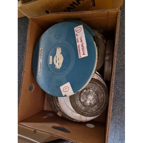 247 - FILM REELS: a large quantity of 16mm film reels in cans, mid-late c20, to include some German docume... 