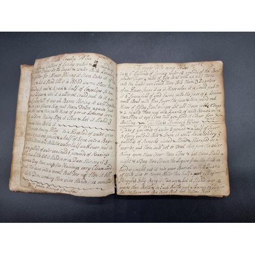 3 - 18TH CENTURY MANUSCRIPT RECEIPT BOOK: collection of manuscript cookery receipts assembled by Elizabe... 