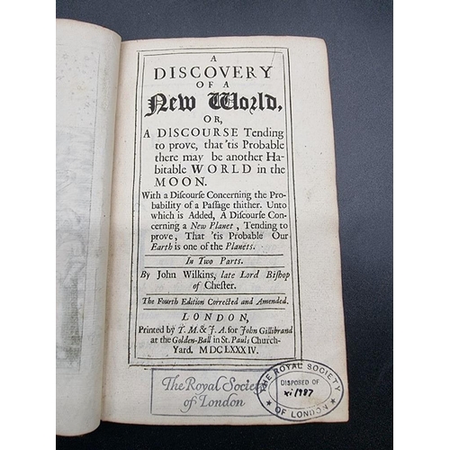 36 - WILKINS (John): 'A Discovery of a New World, or, a discourse tending to prove, that 'tis probab... 