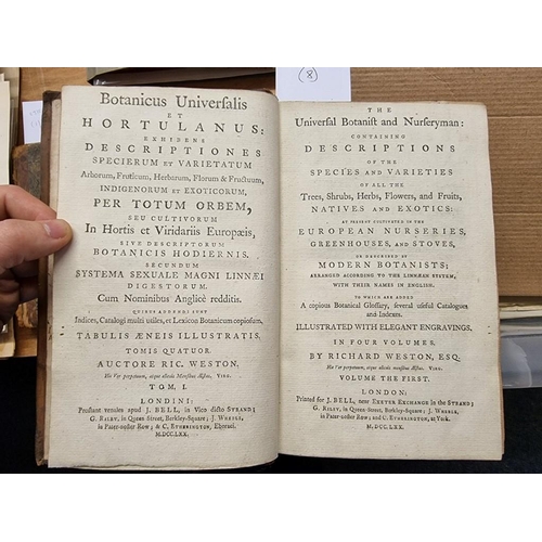 41 - WESTON (Richard): 'The Universal Botanist and Nurseryman: containing descriptions of the species and... 