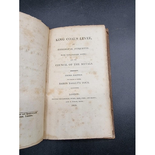 65 - GEOLOGY: SCAFE (John): 'King Cole's Levee, or Geological Etiquette, with explanatory notes; and... 