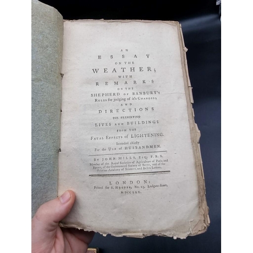 67 - MILLS (John): 'An Essay on the Weather; with remarks on the shepherd of Banbury's rules for jud... 