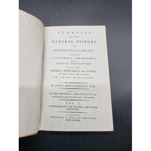 69 - BERKENHOUT (John): 'Synopsis of the Natural History of Great-Britain and Ireland. Containing a ... 