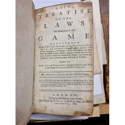 72 - GAME LAWS: CUNNINGHAM (Timothy): 'A New Treatise on the Laws for Preservation of the Game..' Lo... 