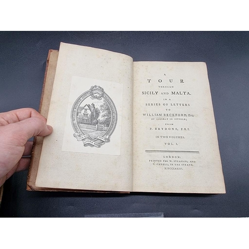 75 - BRYDONE (Patrick): A Tour Through Sicily and Malta. In a series of letters to William Beckford, Esq'... 