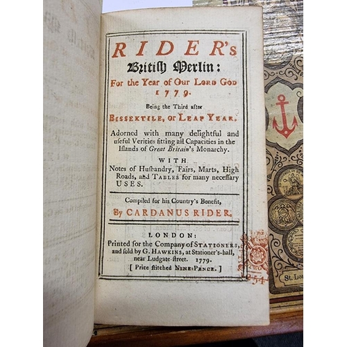 91 - ALMANACS: 'Rider's British Merlin: for the year of our Lord God 1779...' London Company of Stat... 