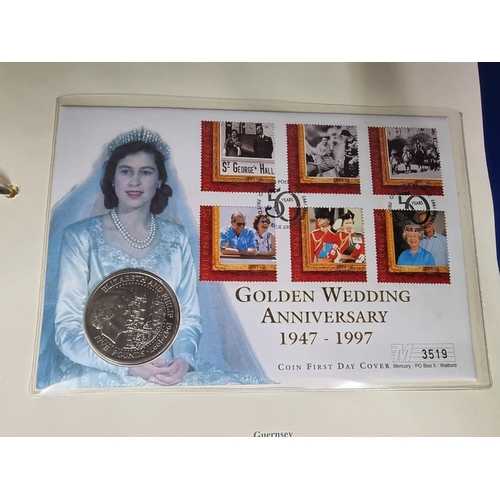 906 - Coins: a collection of First Day Covers and coin First Day covers, in albums. (qty)