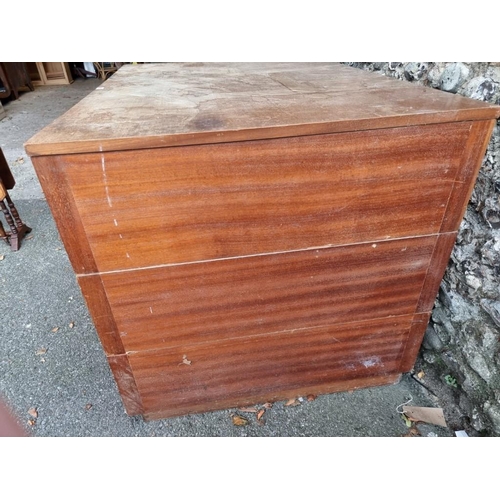 1025 - A nine drawer plan chest, 130cm wide x 93cm deep x 88.5cm high.