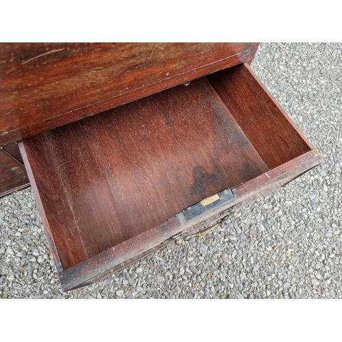 1037 - A 19th century mahogany mule chest, 80cm wide x 55cm deep x 48cm high.