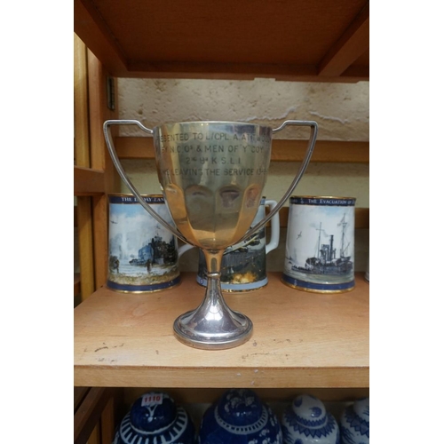 1109 - A set of five Royal Doulton world war commemorative tankards; together with four other commemor... 