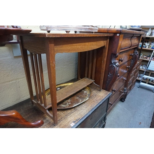 1125 - An early 20th century Scottish oak occasional table, labelled 'John Alexander & Co,...Aberdeen',... 