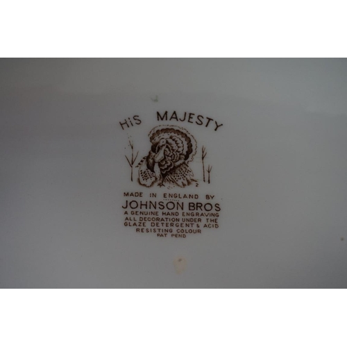 1244 - A Johnson Bros 'His Majesty' pattern turkey plate, 50.5cm wide. 