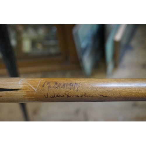 1310 - A vintage one piece billiards cue, bearing plaque inscribed 'News Of The World Prize Cue', and with ... 