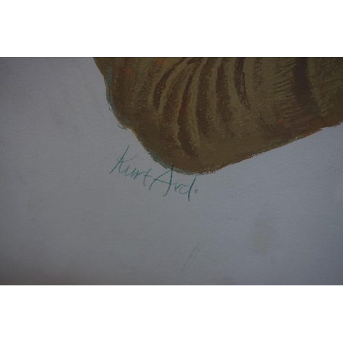 1320 - Kurt Ard, American, 'The Letter', signed, gouache, 36 x 46cm, For another example of this artist's w... 