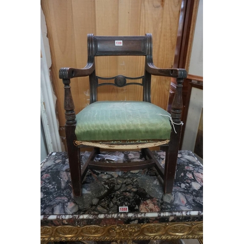 1330 - A Regency mahogany and brass strung child's chair. 