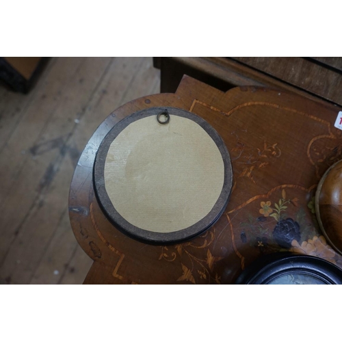 1347 - Five Victorian pot lids, to include 'Albert Memorial', each framed.