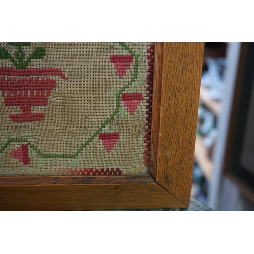 1367 - A Victorian needlework alphabet sampler, by 'M A Couch, 1865', 31.5 x 30cm.  ... 