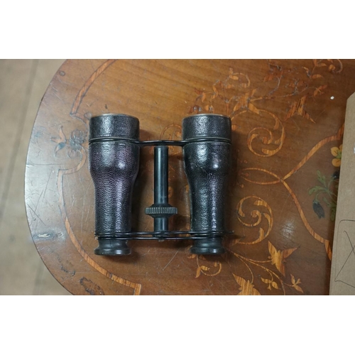 1352 - Four pairs of vintage opera glasses; together with a small electroplated ice bucket. ... 