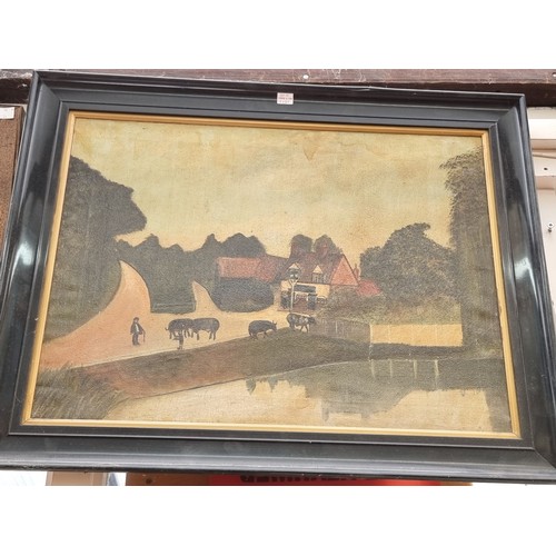 1139 - W Penn, a pair of naive landscapes, one signed and dated 1932, oil on canvas, 42.5 x 58cm. (2)... 