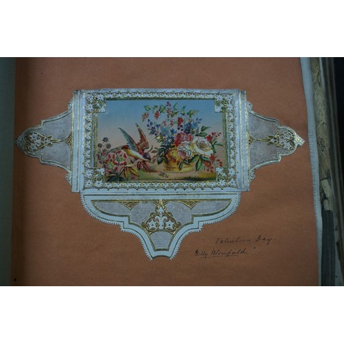 215 - SCRAP ALBUMS: an attractive 19th century scrap album of provenance Hibbert family, resident at ... 