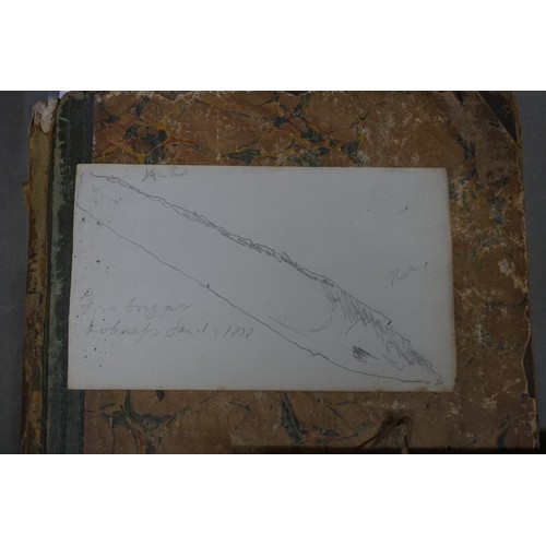 230 - SCOTLAND: three mid-19thc notebooks containing sketches of the west coast of Scotland, Orkney, Iona,... 