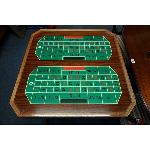 1275 - An Italian walnut and marquetry games table, incorporating backgammon and chequerboards and further ... 