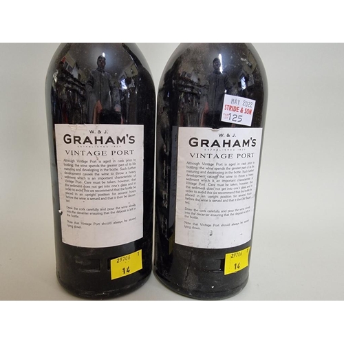 99 - Two 75cl bottles of Graham's 1991 vintage port. (2)