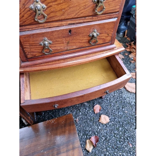 1013 - Three miniature chests of drawers; together with a small smokers chest and trays.