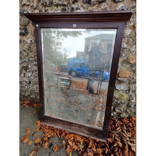 1026 - An overmantel mirror, 96cm wide x 130cm high.