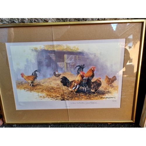 1054 - A signed David Shepherd print; together with two other pictures.