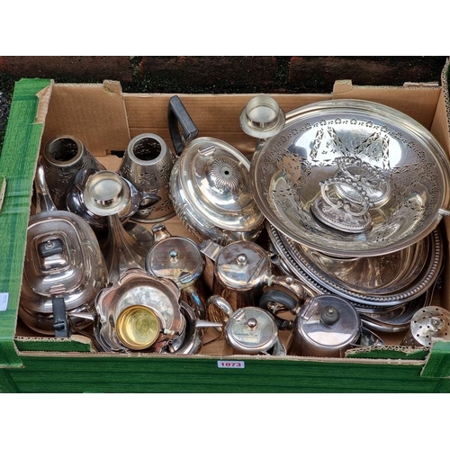 1073 - A quantity of silverplate. 