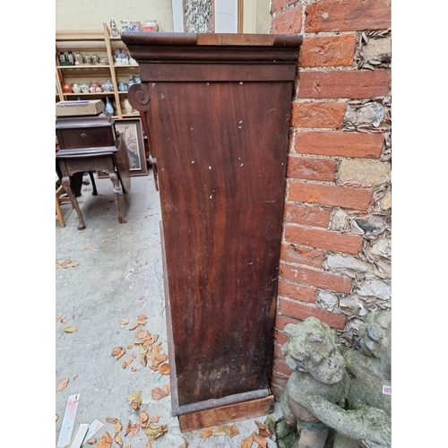 1105 - A large Victorian mahogany open bookcase, 192cm wide.