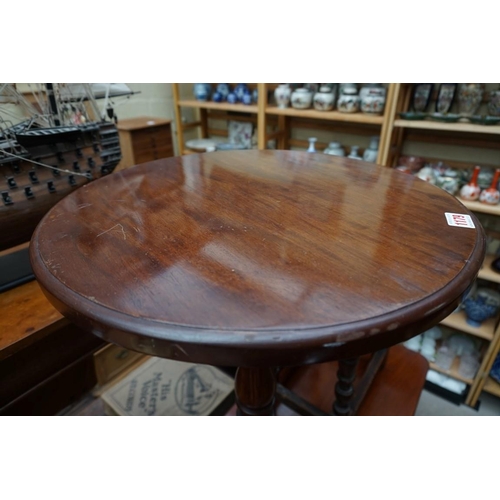 1179 - A mahogany circular tripod table, 46.5cm diameter.