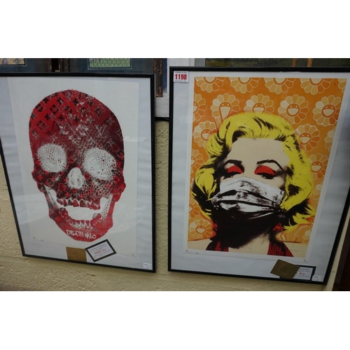 1198 - Death NYC, two pencil signed prints, each blind stamped, 45 x 32cm. 