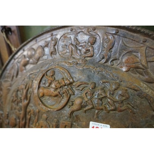 1311 - A Coalbrookdale style cast iron circular plaque, 57cm diameter.