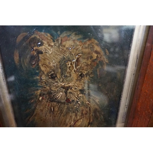 1329 - English School, a terrier, oil on board, 20 x 14cm. 