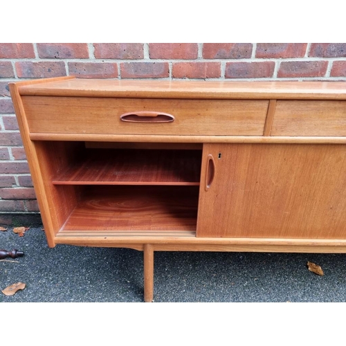 1409 - A mid century teak sideboard, 199cm wide. 