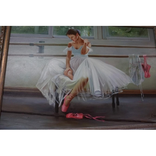 1494 - * Edwards, 'The Ballerina', signed, oil on canvas, 60 x 90cm. 